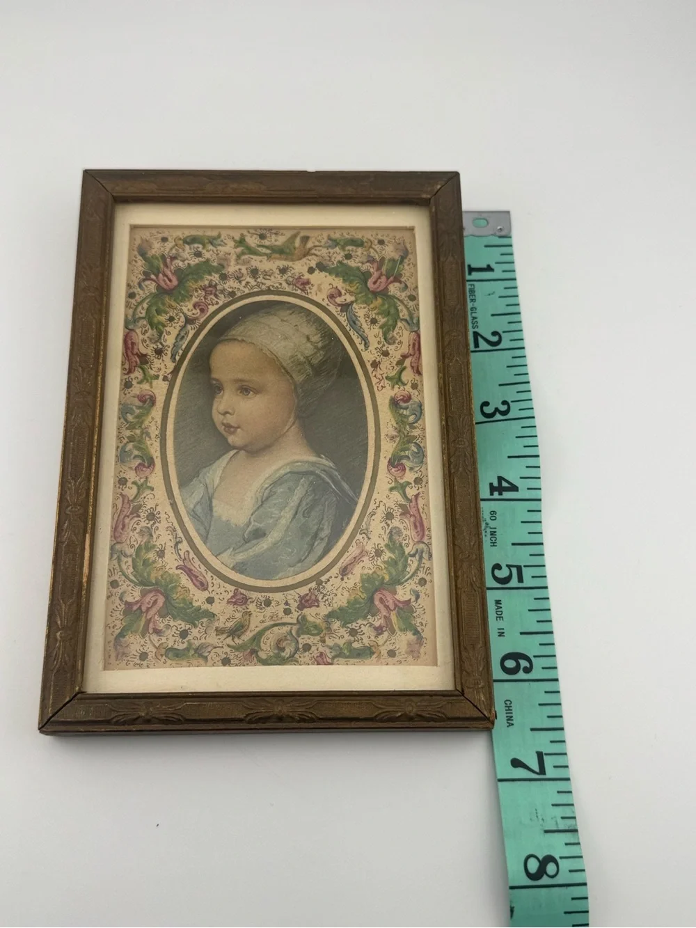 Vintage Wooden Frame Portrait Wall Art